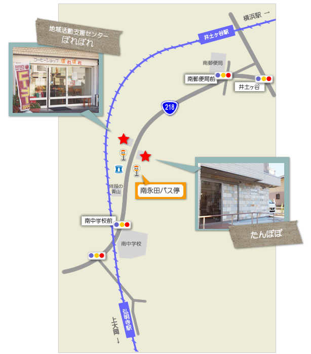 たんぽぽまでの地図